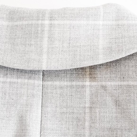 NWT Lauren Ralph Lauren Women's Gray Plaid Gingham Crepe Reefer Coat - Size S - Picture 10 of 10